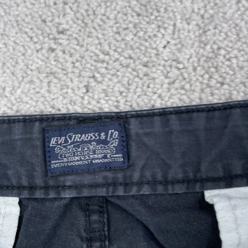 Levis Shorts Mens 36 Grey Cargo Utility Ripstop Tactical Flap Pockets‎